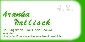 aranka wallisch business card